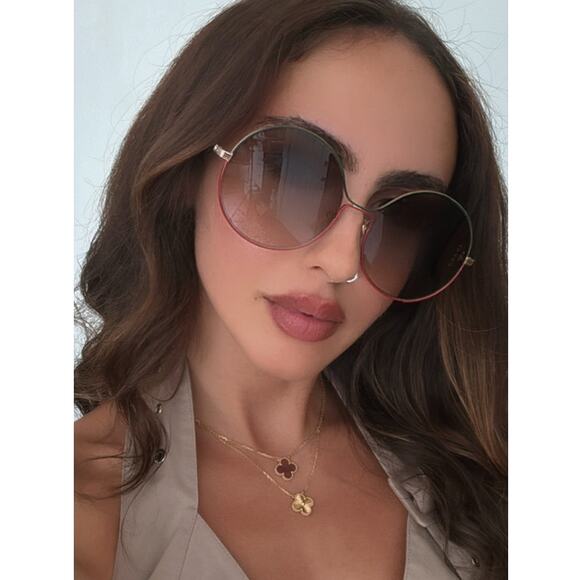 NEW Gucci GG0395S Red Green Round Sunglasses - Picture 1 of 7